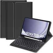 Akcesoria do tabletów i e-booków - Etui z klawiaturą do Samsung Galaxy Tab A9+ Plus 2023 11" (X210/X215/X216) klawiatura Bluetooth na magnes Alogy Czarne - miniaturka - grafika 1