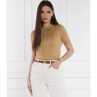 Koszulki i topy damskie - Tommy Hilfiger Polo BUTTON | Regular Fit - miniaturka - grafika 1