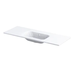 Umywalka meblowa Oristo Are 121x46 cm prostokątna biały połysk UME-AR-120-92-BO - Umywalki - miniaturka - grafika 1