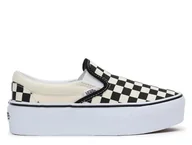 Sneakersy damskie - "Vans Classic Slip-On Stackform Damskie Czarne (VN0A7Q5RTYQ)" - miniaturka - grafika 1