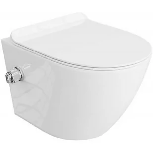 Lavita Salto Zestaw Toaleta WC z funkcją bidetu 49x37 cm + deska wolnoopadająca biała 5900378325079 - Miski WC - miniaturka - grafika 1