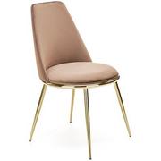Krzesła - Halmar Krzesło K460 Złoty/Beżowy Kuchnia/Jadalnia/Salon Glamour - miniaturka - grafika 1