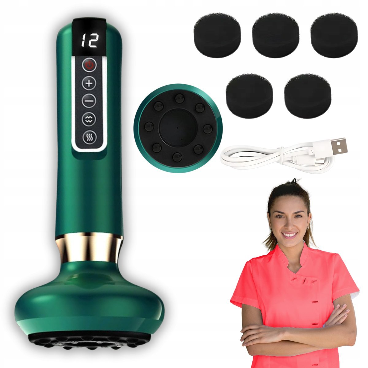 MASAŻER ANTYCELLULITOWY PRÓŻNIOWY BAŃKI DOMOWE SPA BEZPRZEWODOWY KULKOWY