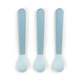 Done by Deer Łyżeczki dla Niemowląt Easy-grip 3szt Foodie Blue - Zestawy naczyń dla dzieci - miniaturka - grafika 1