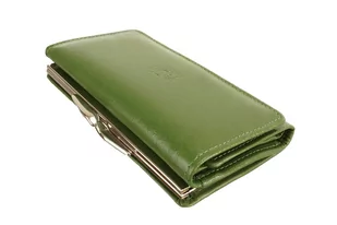PERFEKT PLUS P/45 A bigiel/zatrzask zielony, portfel damski - Perfekt Plus - Portfele - miniaturka - grafika 1