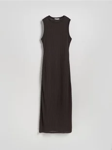 Reserved - Sukienka z dzianiny - ciemnobrązowy - Sukienki - miniaturka - grafika 1