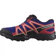 Buty dla chłopców - SALOMON Shoes Speedcross CSWP J, Unisex buty sportowe dla dzieci, Blue Black Virtual Pink Clematis, 32 EU - miniaturka - grafika 1