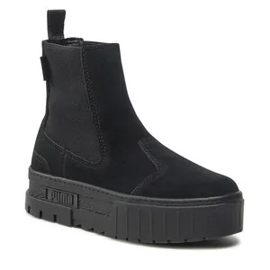 Botki damskie - Sztyblety Puma - Mayze Chelsea Suede Wn's 382829 01 Puma Black - grafika 1