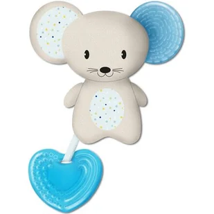 Chicco 00002583100000 Soft zwierząt Chen Fresh Friends z materiału zdejmowane barem gryzak Girl  niebieski - Gryzaki dla dzieci - miniaturka - grafika 1