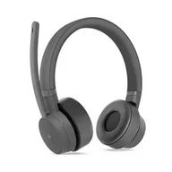 Słuchawki - Lenovo Go Wireless ANC Headset with Charging Stand Wbudowany mikrofon, Over-Ear, Noice canceling, Bluetooth, USB Type-C, Storm G - miniaturka - grafika 1