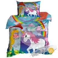 Pościel - Pościel Bawełna Satyna 3D 140X200Cm Kucyk Jednorożec - miniaturka - grafika 1