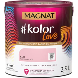 Farba #Kolor Love KL31 pastelowy róż 2,5 l Magnat - Farby wewnętrzne - miniaturka - grafika 1