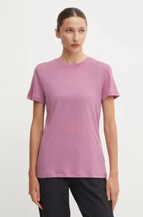 Icebreaker t-shirt sportowy Merino 150 Tech Lite III kolor różowy IB0A56Y802V1 - Koszulki sportowe damskie - miniaturka - grafika 1