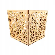 Świeczniki - LAMPION DREWNIANY LATARENKA ZE SKLEJKI DECOUPAGE PUDEŁKO ŚWIECZNIK 11CM - miniaturka - grafika 1