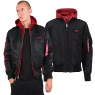 Odzież taktyczna i umundurowanie - Kurtka Alpha Industries MA-1 D-Tec SE 133104 94 - Czarna/Czerwona 3XL - miniaturka - grafika 1