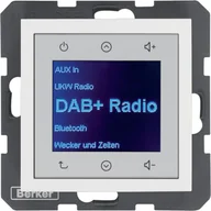 Inne akcesoria elektryczne - Berker Radio podtynkowe Bluetooth Dab+ B.3/B.7/B.Kwadrat -biały połysk, bez głośnika - miniaturka - grafika 1