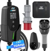 Ładowarki do samochodów elektrycznych - EVDANCE Mobile Wallbox stacja ładująca 11kW kabel 2CEE 7,8m 3-fazowy 6-16A - miniaturka - grafika 1