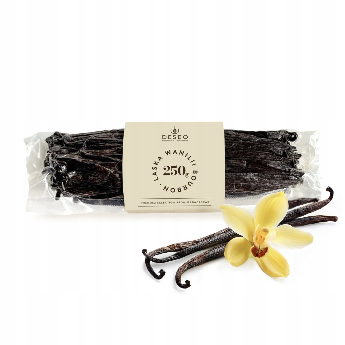 WANILIA LASKI WANILII PREMIUM MADAGASKAR 250g GRUBE LASKA WANILII DESEO