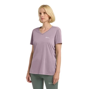 T-shirt damski Jack Wolfskin CROSSTRAIL T WOMEN wild blossom - XS - Koszulki i topy damskie - miniaturka - grafika 1