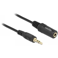 Kable komputerowe i do monitorów - Delock PRZEDŁUŻACZ AUDIO MINIJACK 3.5MM M/F 3 PIN 3M CZARNY 84002 - miniaturka - grafika 1