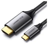 Kable - Ugreen USB-C do HDMI 4K UHD 1.5m czarny - miniaturka - grafika 1