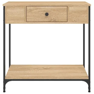 Stolik konsolowy, dąb sonoma, 75x34,5x75 cm Lumarko! - Konsole i sekretarzyki - miniaturka - grafika 7