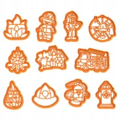 Formy do ciast - Foremka Straż Pożarna Zestaw 11 szt Wykrawacz - miniaturka - grafika 1