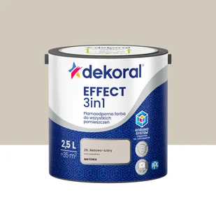 Dekoral Farba Effect 3w1 Beżowo-szary 2.5 l - Farby wewnętrzne - miniaturka - grafika 1