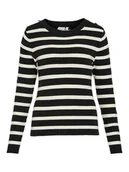 Swetry damskie - Vila Sweter w kolorze czarno-kremowym - miniaturka - grafika 1