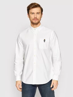 Koszule męskie - Ralph Lauren Polo Koszula 710867309001 Biały Custom Fit - grafika 1