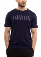 Koszulki męskie - PUMA Koszulka Męska Sportowa Bluzka T-Shirt Bawełniana Krótki Rękaw r. S - miniaturka - grafika 1