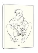 Obrazy i zdjęcia na płótnie - Seated Woman in Chemise, Egon Schiele - obraz na płótnie Wymiar do wyboru: 70x100 cm - miniaturka - grafika 1