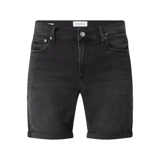 Spodenki męskie - Szorty jeansowe o kroju Slim Fit z dodatkiem streczu - CK Calvin Klein - grafika 1