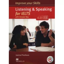 Macmillan Improve your Skills for IELTS 6.0-7.5 Listening&Speaking Książka ucznia z kluczem + Macmillan Practice Online + CD - Preshous Joanna - Książki do nauki języka angielskiego - miniaturka - grafika 1