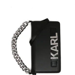 Karl Lagerfeld Etui na telefon IPHONE 12 PRO MAX | z dodatkiem skóry - Etui i futerały do telefonów - miniaturka - grafika 1