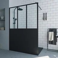 Ścianki i drzwi prysznicowe - Ścianka prysznicowa czarna matowa styl industrialny - 140 x 200 cm - URBANIK - miniaturka - grafika 1