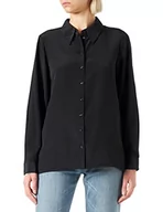 Bluzki damskie - VERO MODA Vmvivi Ls Shirt damska bluzka WVN, czarny, S - miniaturka - grafika 1