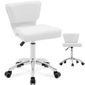 Krzesła i taborety kosmetyczne - physa Krzesło kosmetyczne - 47 - 61 cm - 150 kg - białe HORW WHITE - miniaturka - grafika 1