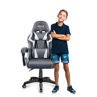Fotele gamingowe - Fotel gamingowy Hell's Chair HC- 1007 KIDS dla dzieci Grey Szary - miniaturka - grafika 1