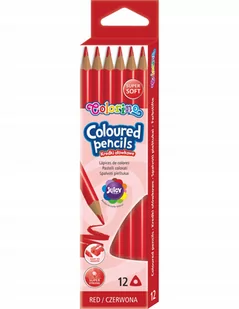 Kredki ołówkowe trójkątne czerwone 12 szt. Colorino Kids 86495PTR - Kredki, ołówki, pastele i pisaki - miniaturka - grafika 1