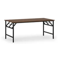 Stoły i stoliki do biura - Stół konferencyjny FAST READY z czarnym stelażem, 1800 x 900 x 750 mm, orzech - miniaturka - grafika 1