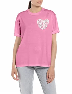 Replay T-shirt damski, 307 Candy Pink, XXS - Koszulki i topy damskie - miniaturka - grafika 1