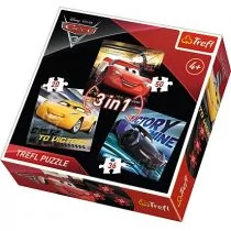Trefl Puzzle Cars 3 Auta Legendy wyścigu 3w1 34820 106 elementów 34820 - Puzzle - miniaturka - grafika 1