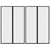 Moskitiery - VidaXL Lumarko Moskitiera na drzwi z magnesami, 2 szt., czarna, 220x130 cm! 314689 VidaXL - miniaturka - grafika 1