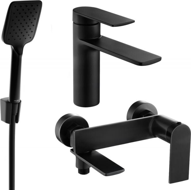 Mexen Zero R62 zestaw wannowy, czarny - 71103R62-70