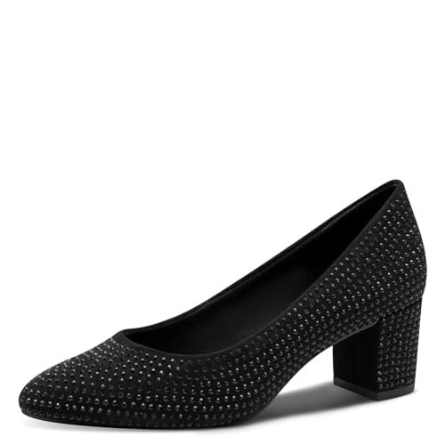 Marco Tozzi Damskie czółenka 2-22440-45, czarny brokat, 42 EU, Black Glitter, 42 EU