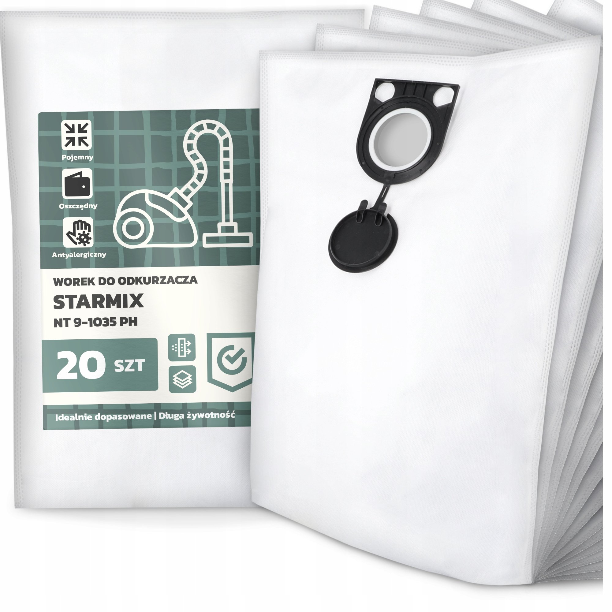 20x Worek do Odkurzacza Starmix Nt 9-1035 Ph Syntetyczny Pojemny Mocny G9