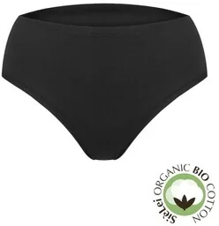 Figi damskie z hipoalergicznej bawełny organicznej wyższy stan czarne 1449 Natural Cotton Sielei - Majtki damskie - miniaturka - grafika 1