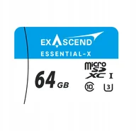 Karty pamięci - Karta pamięci Exascend Essential-X micro SD 64GB - miniaturka - grafika 1