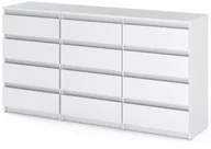 Szafki RTV - Komoda 12 Szuflad Pojemna Szafka Nowoczesna Salon Rtv Stolik Biały Mat - miniaturka - grafika 1